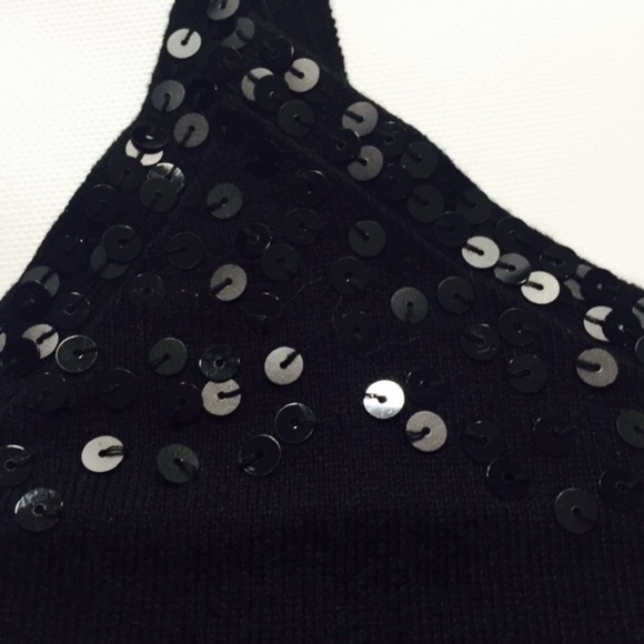 Old Navy | Black Tank Top With Sequins Sleeveless Black - Picture 4 of 6